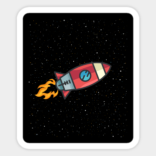 Rocket Ship Sticker